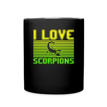 I love scorpions - Tasse einfarbig - Schwarz - Vorne