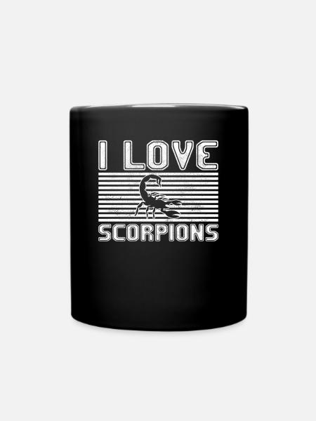 I love scorpions - Tasse einfarbig - Schwarz