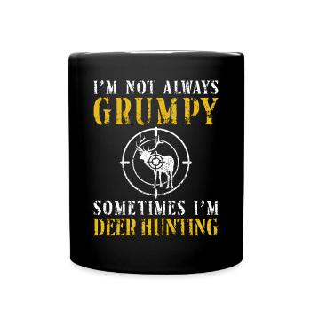 Buck Deer Hunting Hunter Dad - Tasse einfarbig - Schwarz - Vorne