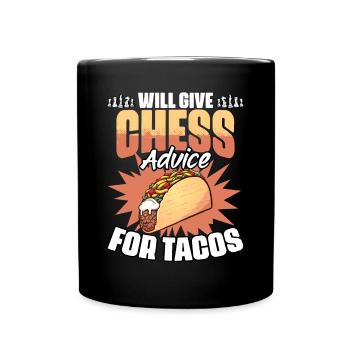 Chess Lesson Funny Board Game Enthusiast - Full Colour Mug - black - Front