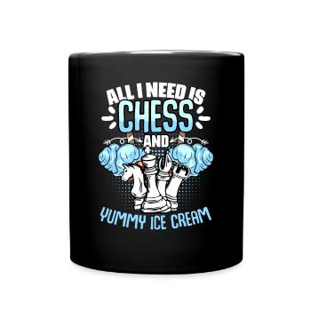 All I Need Is Fun Chessboard Game for a - Full Colour Mug - black - Front