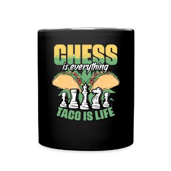 Funny chessboard game humor for a - Full Colour Mug - black - Front