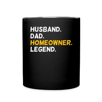 Ehemann Dad Hausbesitzer Legende - Tasse einfarbig - Schwarz - Vorne