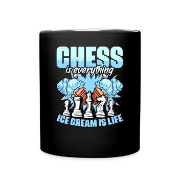 Funny chessboard game humor for - Full Colour Mug - black - Front
