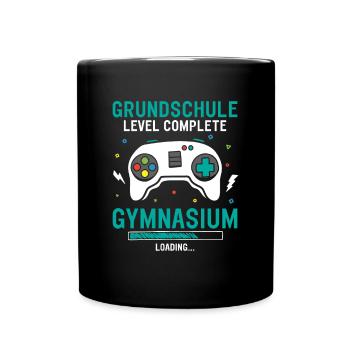 Grundschule Level Complete Gymnasium Loading - Tasse einfarbig - Schwarz - Vorne
