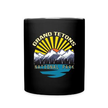 Parc national des montagnes Grand Teton Souvenir Wyoming - Mug uni - noir - Devant