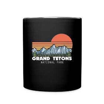 Parc national de Grand Teton Chaîne de montagnes souvenirs du Wyoming - Mug uni - noir - Devant