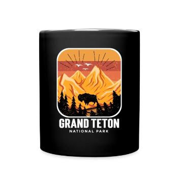 Grand Teton National Park Wyoming Buffalo Souvenir - Mug uni - noir - Devant