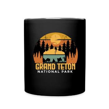 Parc national de Grand Teton Camping Wyoming Buffalo - Mug uni - noir - Devant