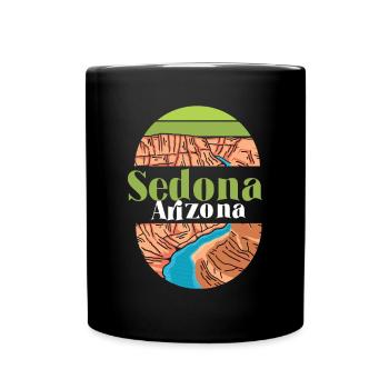 Arizona Sedona Nationalpark Canyon Camping - Tasse einfarbig - Schwarz - Vorne