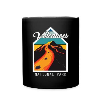 Volcano National Park Island hawaii Volcano Souvenir - Full Colour Mug - black - Front