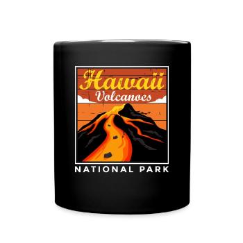 Parc national du volcan Hawaii Souvenir Île volcanique - Mug uni - noir - Devant