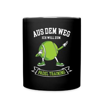 Padel Ball Paddle Tennis - Tasse einfarbig - Schwarz - Vorne