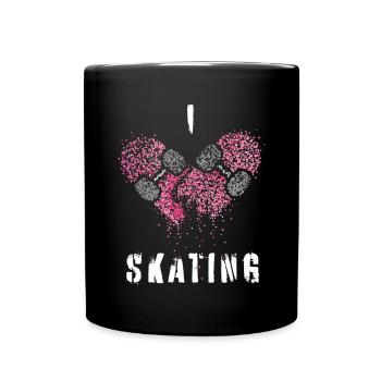 Skaterin Skateboarderin Skating Skater Skateboard - Tasse einfarbig - Schwarz - Vorne