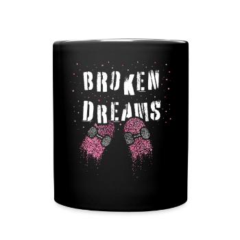 Broken Dreams Skater Skateboarder Skateboard - Tasse einfarbig - Schwarz - Vorne