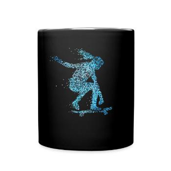 Skaterin Skateboarderin Skaten Longboard Boarding - Tasse einfarbig - Schwarz - Vorne