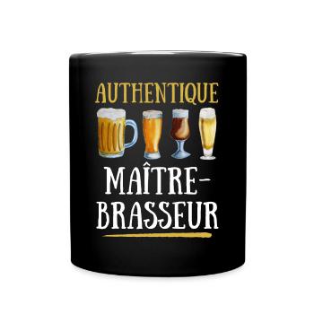 AUTHENTIQUE MAÏTRE BRASSEUR - Mug uni - noir - Devant