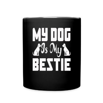 Mon chien est mon meilleur ami - Mug uni - noir - Devant