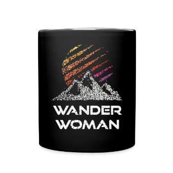 Hiking Woman Hiking Mountaineering Climbing Mountain - Full Colour Mug - black - Front