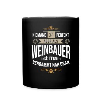 Weinbauer Winzer Winzermeister perfekt - Tasse einfarbig - Schwarz - Vorne