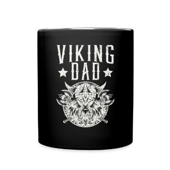 Viking Papa Fête des Pères Scandinave Viking Nordique - Mug uni - noir - Devant