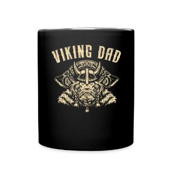 Viking Papa Fête des Pères Scandinave Viking Nordique - Mug uni - noir - Devant
