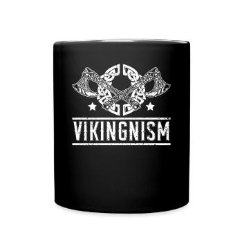 Vikingnism Scandinavian Valhalla Norsemen Viking - Full Colour Mug - black - Front