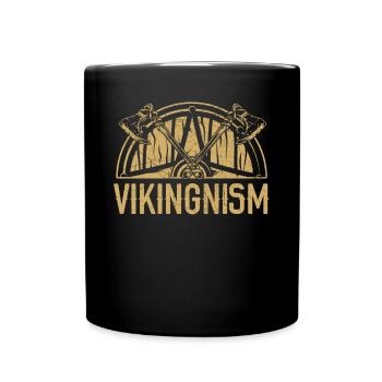 Vikingnism Scandinavian Valhalla Norsemen Viking - Full Colour Mug - black - Front