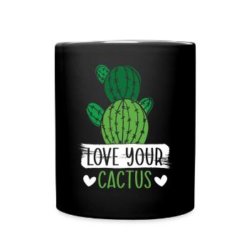 Aimez votre cactus Plante succulente Lady Gardener - Mug uni - noir - Devant