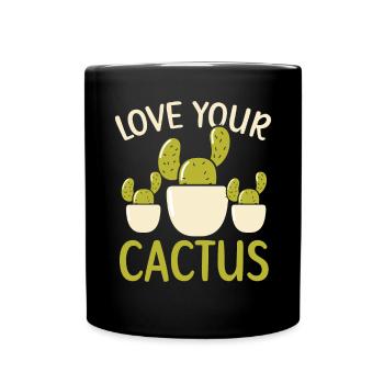 Aimez votre cactus Plante succulente Lady Gardener - Mug uni - noir - Devant
