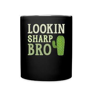 Lookin Sharp Bro Cactus Succulent Plant Lady - Mug uni - noir - Devant
