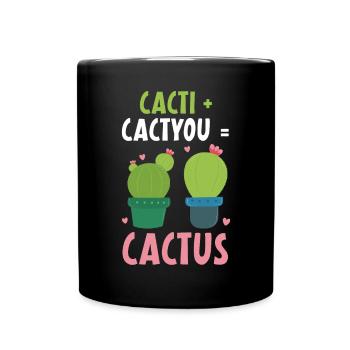 Cactus Cactus Cactus Plante Succulente Dame Jardinier - Mug uni - noir - Devant