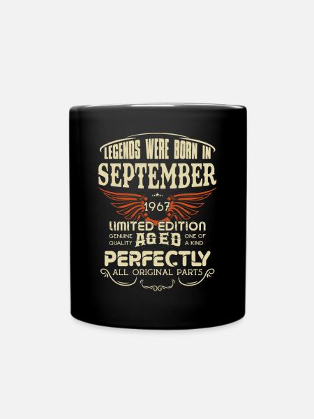 Les légendes sont nées en septembre 1967 anniversaire - Mug uni - noir