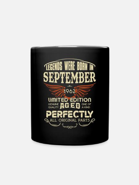 Les légendes sont nées en septembre 1962 anniversaire - Mug uni - noir