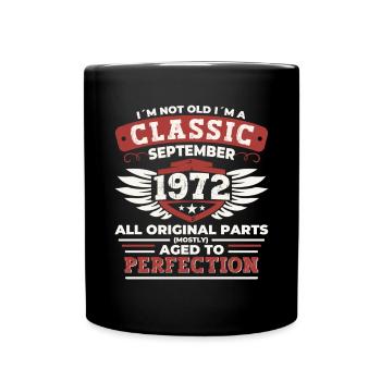 Né en 1972 Cadeau d’anniversaire Hommes Septembre - Mug uni - noir - Devant