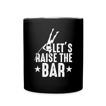 Let's lift the pole pole vault - Full Colour Mug - black - Front