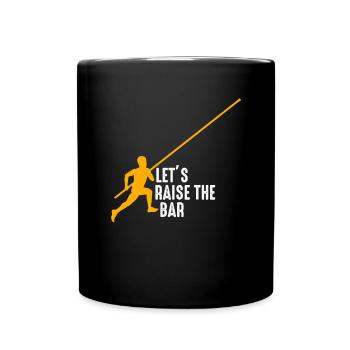 Let's lift the pole pole vault - Full Colour Mug - black - Front