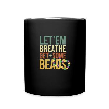 Laissez-les obtenir des perles Mardi Gra - Mug uni - noir - Devant