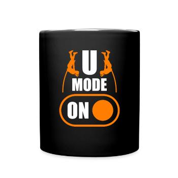 U Mode On Funny Pole Vault - Full Colour Mug - black - Front