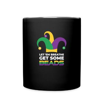 Laissez-les obtenir des perles Mardi Gra - Mug uni - noir - Devant