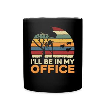 Buck Deer Hunting Hunter Vintage - Tasse einfarbig - Schwarz - Vorne