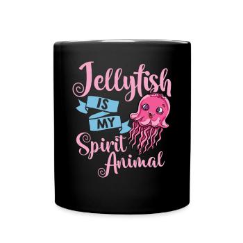 Méduse Méduse Aquarium d’animaux marins Aquarium - Mug uni - noir - Devant
