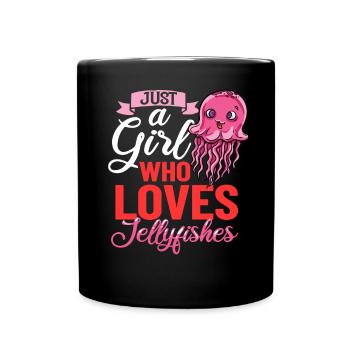 Méduse Méduse Aquarium d’animaux marins Aquarium - Mug uni - noir - Devant