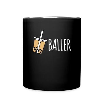 Boba Baller Shirt Gift Bubble Tea - Full Colour Mug - black - Front