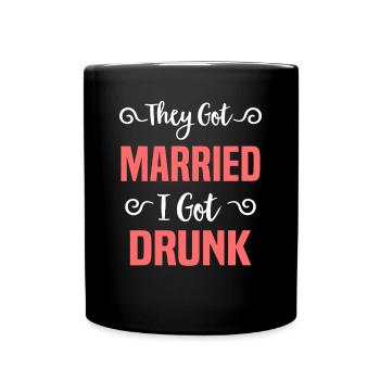 JGA Wedding Marriage Jungesellenabschied Party - Full Colour Mug - black - Front