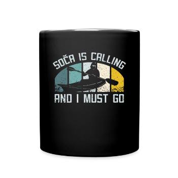 Kayaking on soca slovenia - Full Colour Mug - black - Front