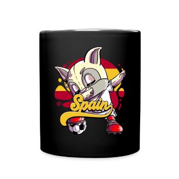 Spanien Fußball - Tasse einfarbig - Schwarz - Vorne