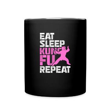 Kung Fu Kampfsport Kampfkunst Sport Geschenk - Tasse einfarbig - Schwarz - Vorne