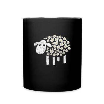 Schaf Schafe Bauernhof Tier Schafbock Geschenk - Tasse einfarbig - Schwarz - Vorne