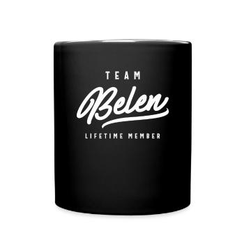 Team Belen Lifetime Member Personalized Name - Full Colour Mug - black - Front